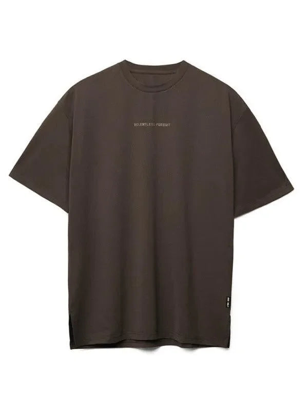 Men Green Relaxed Crew Neck Tshirt-Men T-Shirt-LeStyleParfait