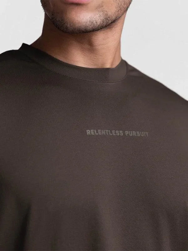 Men Green Relaxed Crew Neck Tshirt-Men T-Shirt-LeStyleParfait