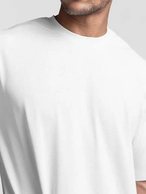 Men Green Relaxed Crew Neck Tshirt-Men T-Shirt-LeStyleParfait
