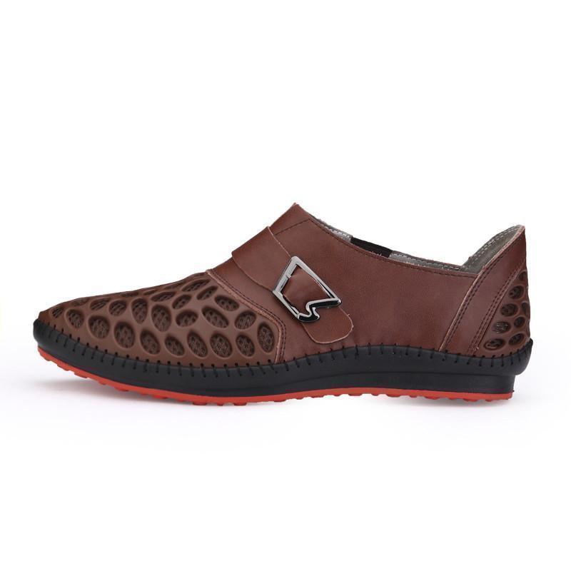 Men High Quality Loafer Shoes, Mesh, Leather Fashion Shoes, Black, Brown, Size 38-45 - Shoes - LeStyleParfait Kenya