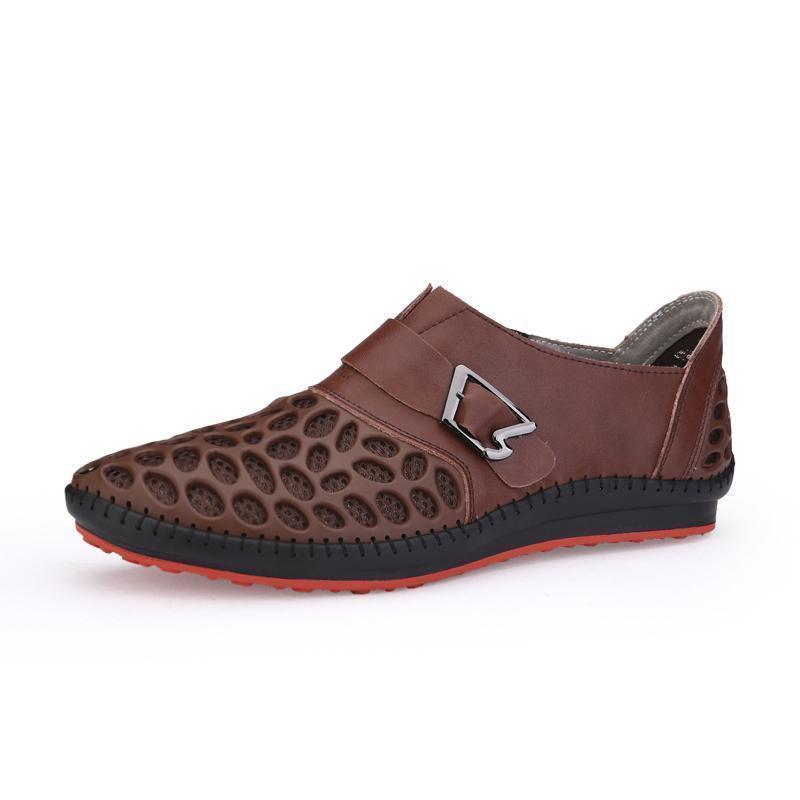 Men High Quality Loafer Shoes, Mesh, Leather Fashion Shoes, Black, Brown, Size 38-45 - Shoes - LeStyleParfait Kenya