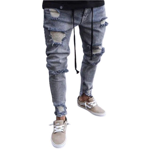 Men Jeans With Patches - Men's Jeans - LeStyleParfait