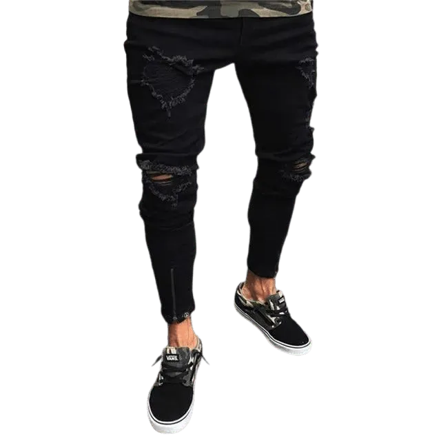 Men Jeans With Patches - Men's Jeans - LeStyleParfait