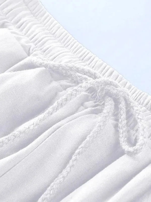 Men Linen Cargo Shorts - Shorts - LeStyleParfait