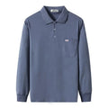 Men Long Sleeved Polo Shirt Cotton - Polo Shirt - LeStyleParfait