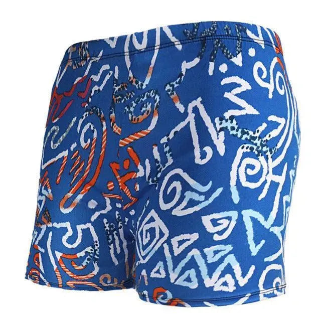 Men Multicolor Abstract Swim Shorts fashion image