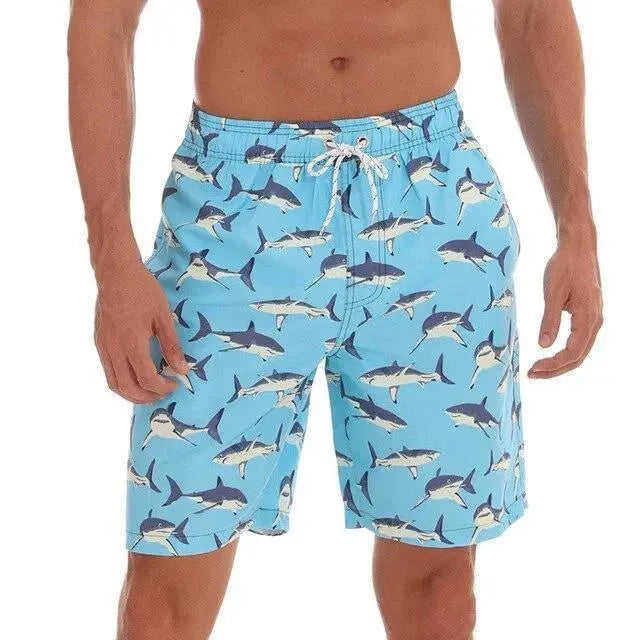 Men Multicolor Abstract Swim Shorts