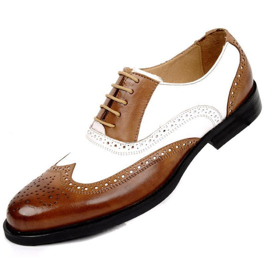 Men Oxfords, Genuine Leather, Vintage, Black, Brown - Shoes - LeStyleParfait Kenya