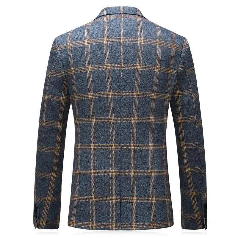 Whitley Three-Piece Checked Suit - Plaid Suit - LeStyleParfait