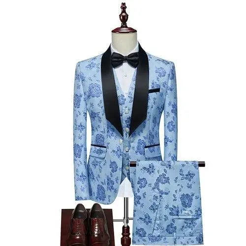 Sergio Three Piece Tuxedo Suit - Tuxedo Suit - LeStyleParfait