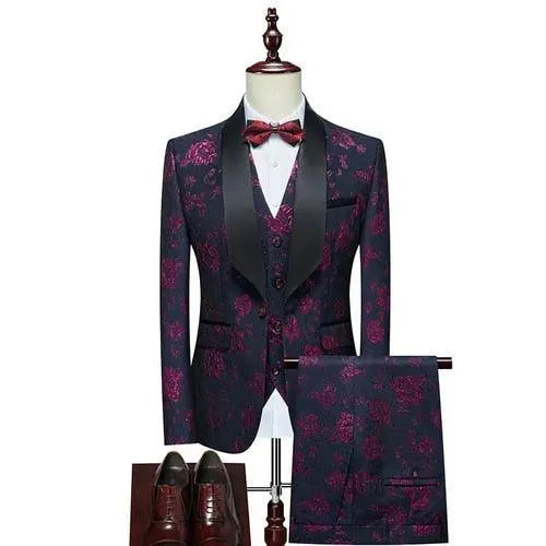 Sergio Three Piece Tuxedo Suit - Tuxedo Suit - LeStyleParfait