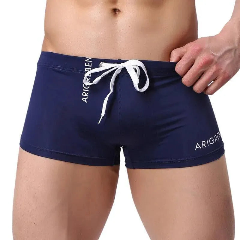 Men Red Swim Shorts fashion image