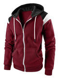 Men Regular Colorblock Hoodie Essential Style-Men Hoodie-LeStyleParfait