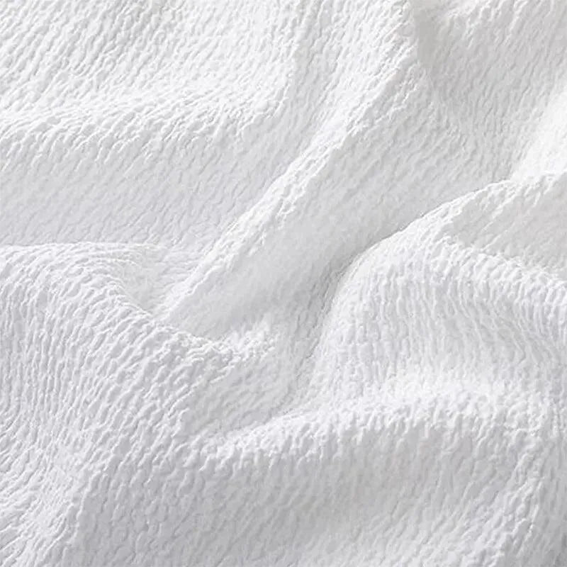 Men Relaxed Casual Linen Two-Piece Set - Solid Casual Pants Two-Piece Set - LeStyleParfait