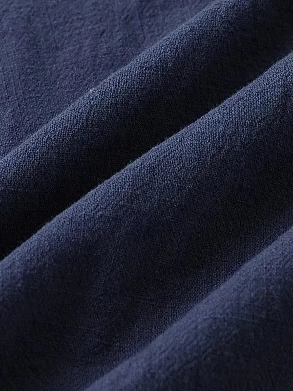 Men Relaxed Classic Linen Shorts Set - Solid Shorts Two-Piece Set - LeStyleParfait