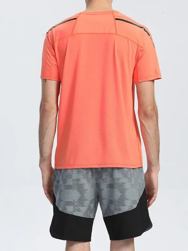 Men Relaxed Crew Neck Polyester Tshirt-Men T-Shirt-LeStyleParfait