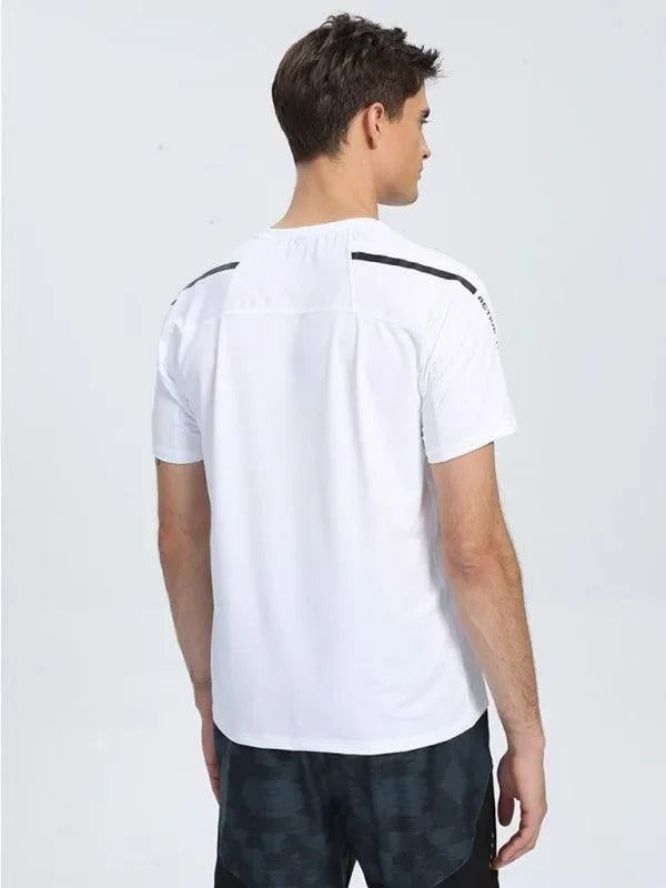Men Relaxed Crew Neck Polyester Tshirt-Men T-Shirt-LeStyleParfait