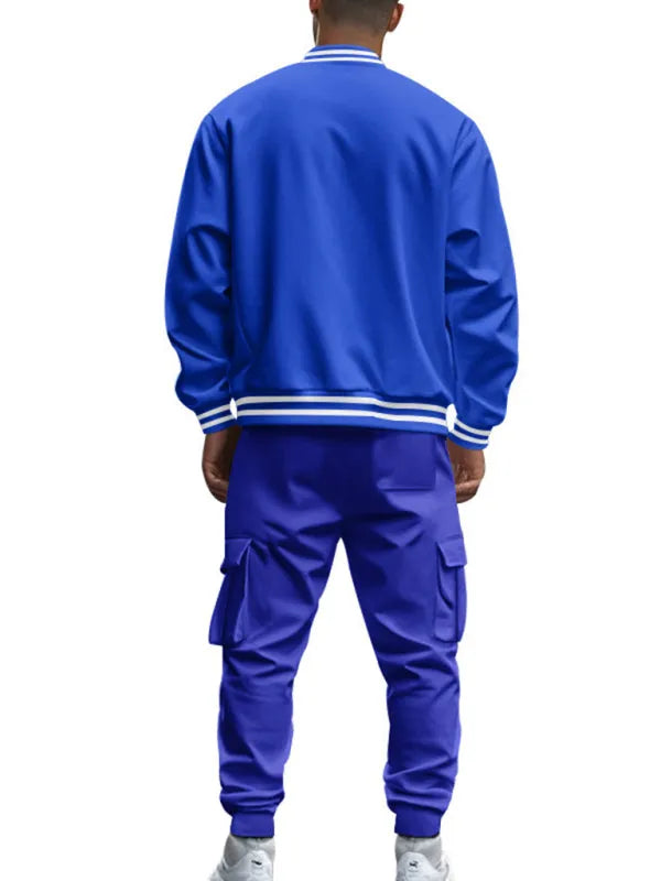 Men Relaxed Fleece Casual Jogger Set - Casual Joggers Set - LeStyleParfait