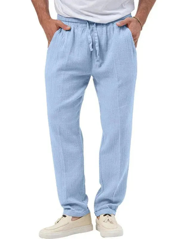 Men Relaxed Ribbed Jogger Lounge Set - Solid Jogger Two-Piece Set - LeStyleParfait