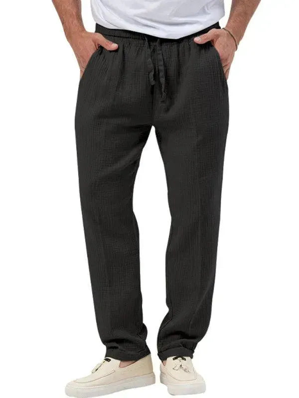 Men Relaxed Ribbed Jogger Lounge Set - Solid Jogger Two-Piece Set - LeStyleParfait