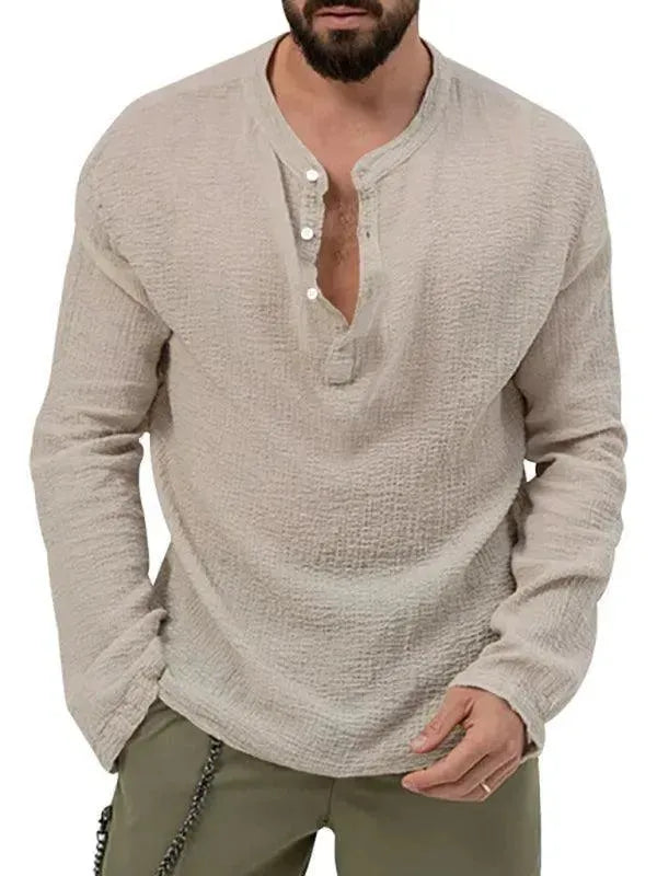 Men Relaxed Ribbed Jogger Lounge Set - Solid Jogger Two-Piece Set - LeStyleParfait