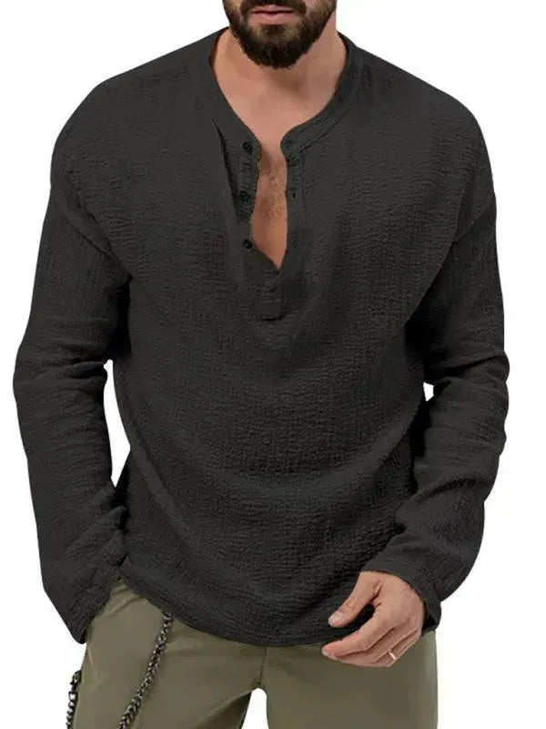 Men Relaxed Ribbed Jogger Lounge Set - Solid Jogger Two-Piece Set - LeStyleParfait