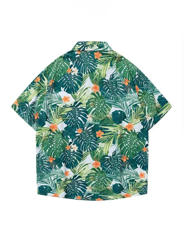Men's Beach Floral Hawaiian Shirt - Hawaiian Shirt - LeStyleParfait