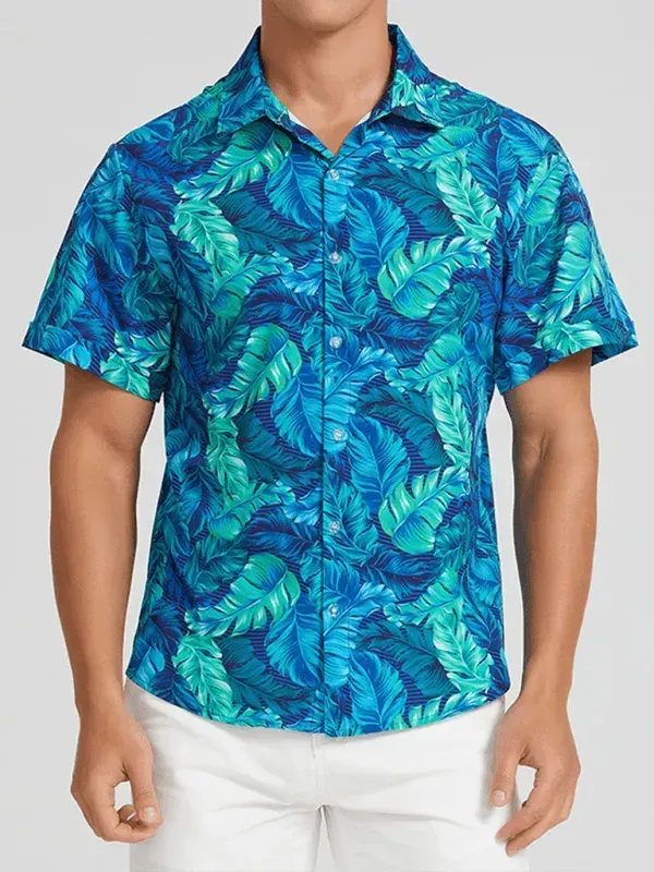 Men's Beach Floral Hawaiian Shirt - Hawaiian Shirt - LeStyleParfait