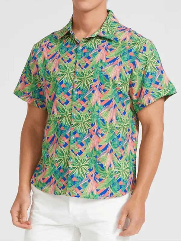Men's Beach Floral Hawaiian Shirt - Hawaiian Shirt - LeStyleParfait