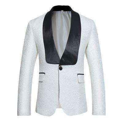Men's Blazer One Button Blazer White Party Blazer - Blazer - LeStyleParfait Kenya