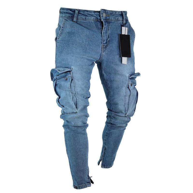 Men's Cargo Jeans Denim Pants - Pants - LeStyleParfait Kenya
