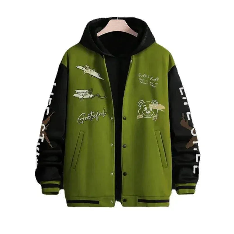 Men's Casual Baseball Jacket - Varsity Jacket - LeStyleParfait