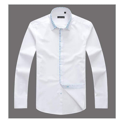 Men's Dress Shirts, Long-Sleeve Floral Print Patchwork Dress Shirt - Shirt - LeStyleParfait Kenya