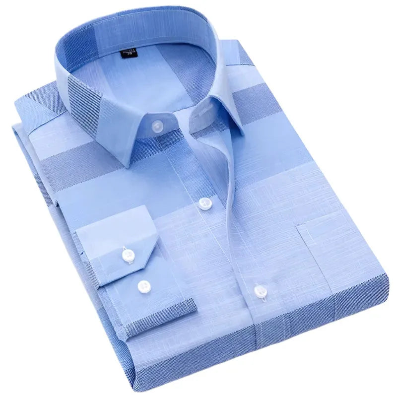 Men's Formal Classic Plaid Shirt - Plaid Shirt - LeStyleParfait