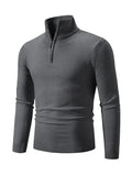 Men’s Half-Zip Turtleneck Pullover Sweater – Knit