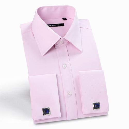 Men's Luxury Shirts, French Cuff, Dress Shirts, Formal Twill Shirt (Cufflinks Included) - Shirt - LeStyleParfait Kenya