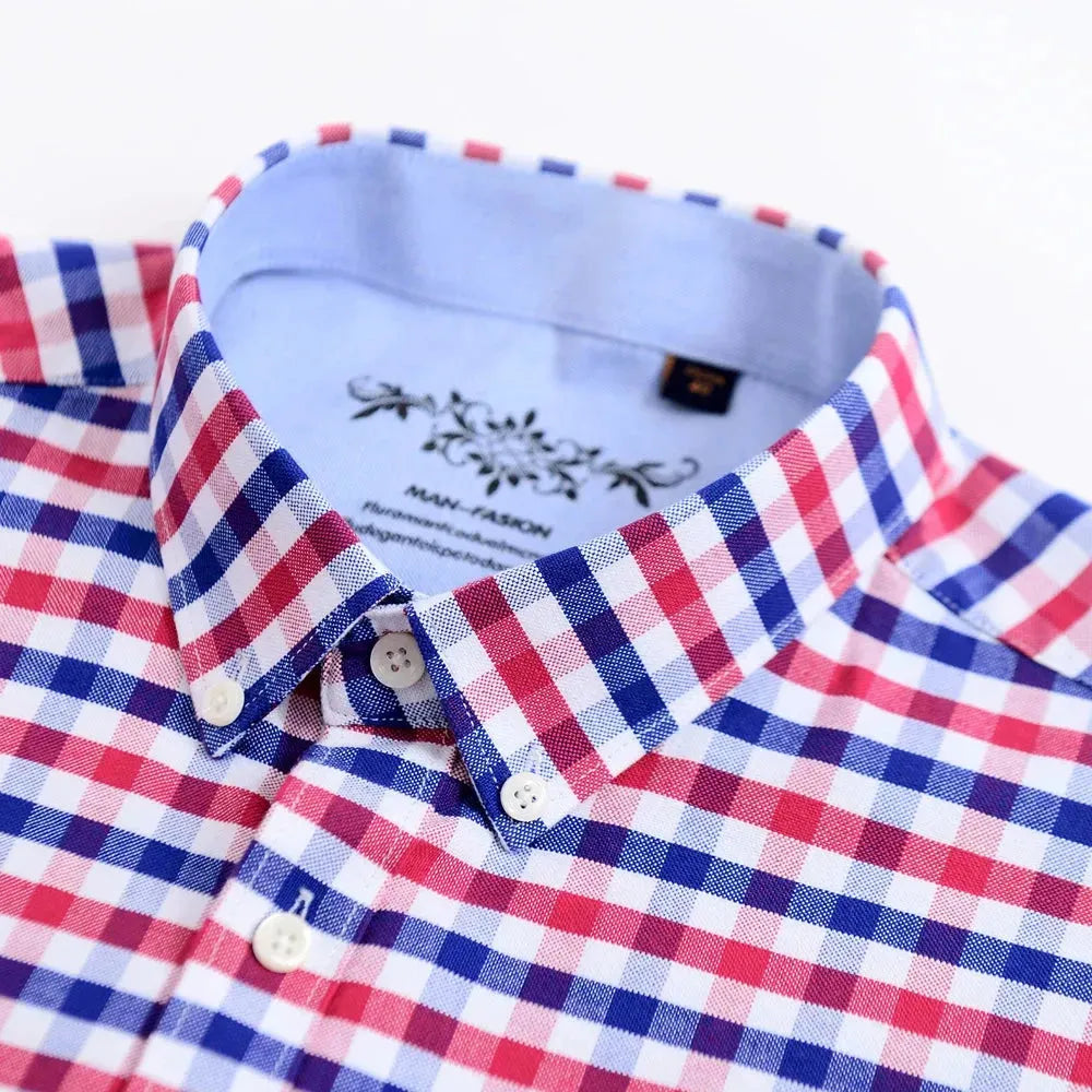 Men's Patch Pocket Checkered Shirt - Checkered Shirt - LeStyleParfait