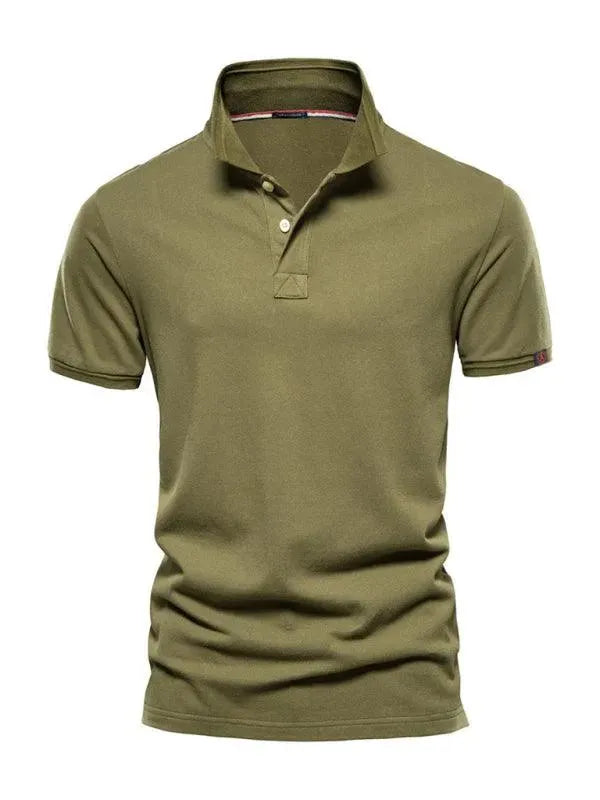 Men's Plain Casual Short-Sleeved Polo Shirt - Polo Shirt - LeStyleParfait
