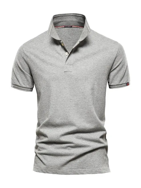 Men's Plain Casual Short-Sleeved Polo Shirt - Polo Shirt - LeStyleParfait