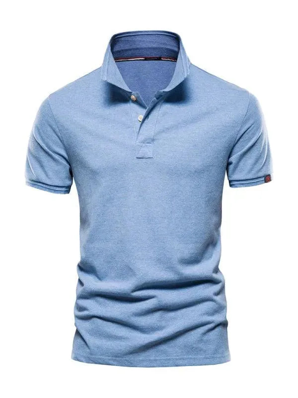 Men's Plain Casual Short-Sleeved Polo Shirt - Polo Shirt - LeStyleParfait