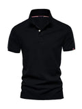 Men's Plain Casual Short-Sleeved Polo Shirt - Polo Shirt - LeStyleParfait