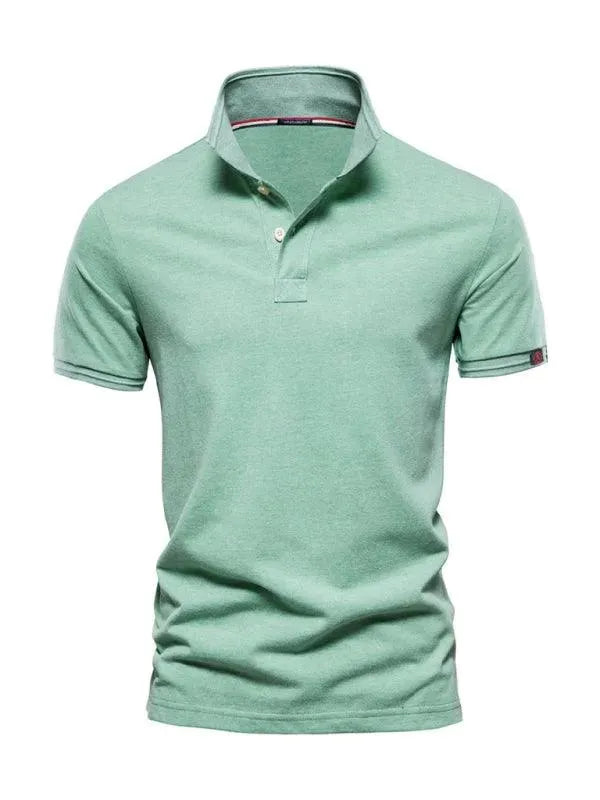 Men's Plain Casual Short-Sleeved Polo Shirt - Polo Shirt - LeStyleParfait