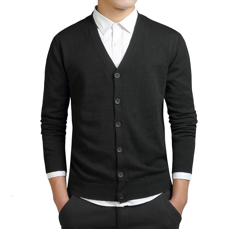 Men's Plain V-Neck Cardigan - Sweater - LeStyleParfait Kenya