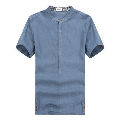 Men's Short Sleeve Shirts High Quality Linen Shirt Plus Size Men's Shirt - Shirt - LeStyleParfait Kenya