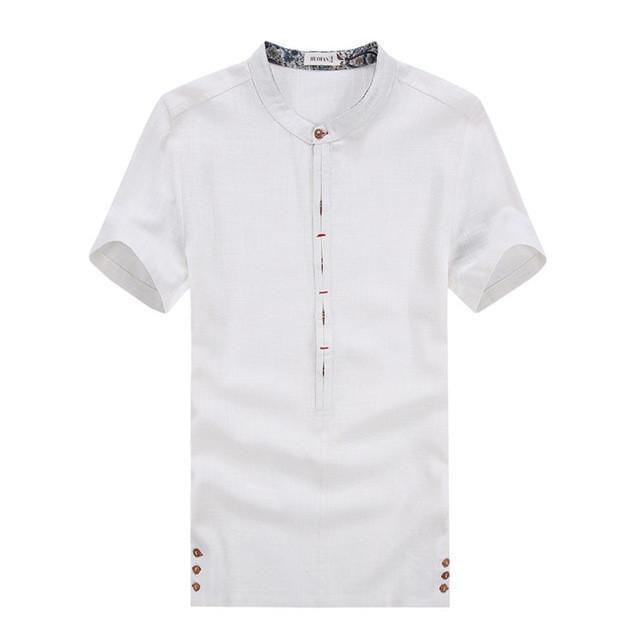 Men's Short Sleeve Shirts High Quality Linen Shirt Plus Size Men's Shirt - Shirt - LeStyleParfait Kenya