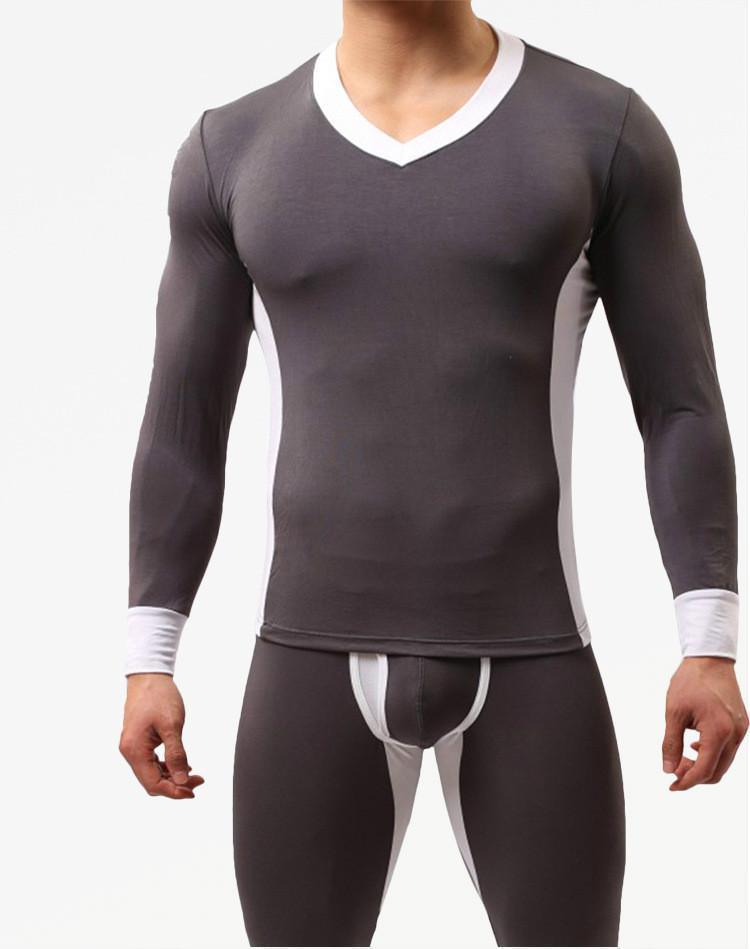 Men's Sleepwear Underwear Pants Sets V-Neck Undershirts - Sleepwear - LeStyleParfait Kenya