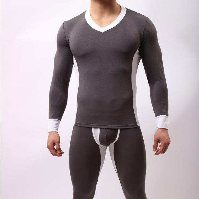 Men's Sleepwear Underwear Pants Sets V-Neck Undershirts - Sleepwear - LeStyleParfait Kenya