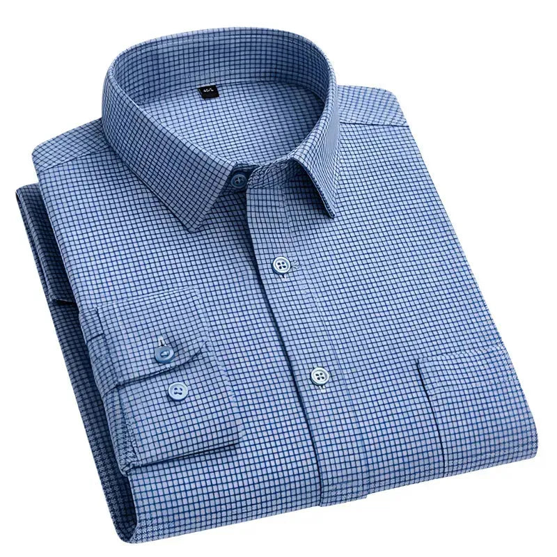 Men's Small Square Check Shirt - Check Shirt - LeStyleParfait