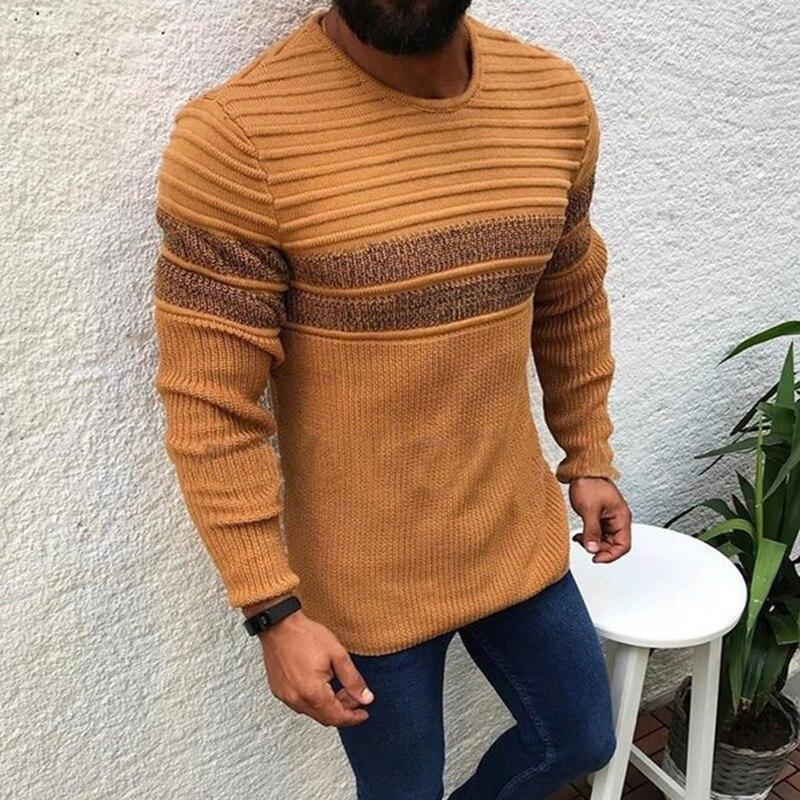 Men's Sweater With Grey Stripes - Sweater - LeStyleParfait Kenya