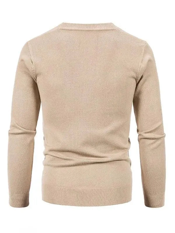 Men’s V-Neck Cardigan Sweater – Button Front